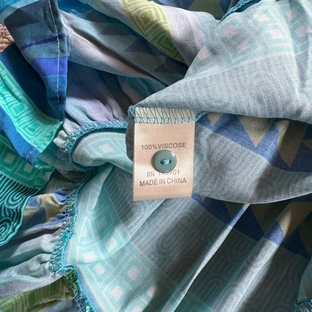 Coco + Carmen Blue and Green Striped Dress - Picture 4 of 4